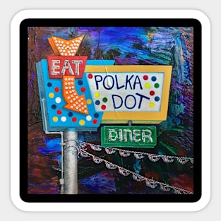 Abstract Neon Landmark Series: Polka Dot Sticker